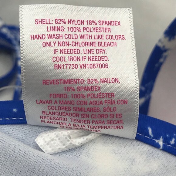 Xhilaration Junior's Sz. Large 8-10 Push Up Halter Stars, Stripes Bikini Top New - Picture 7 of 11